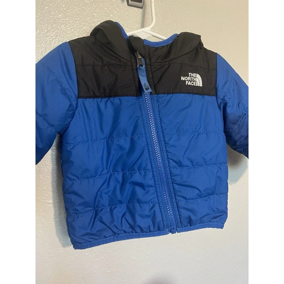 The North Face Hooded Sherpa Lined Puffy Jacket Infant Infant Boys 6-12m Stained - Picture 2 of 7